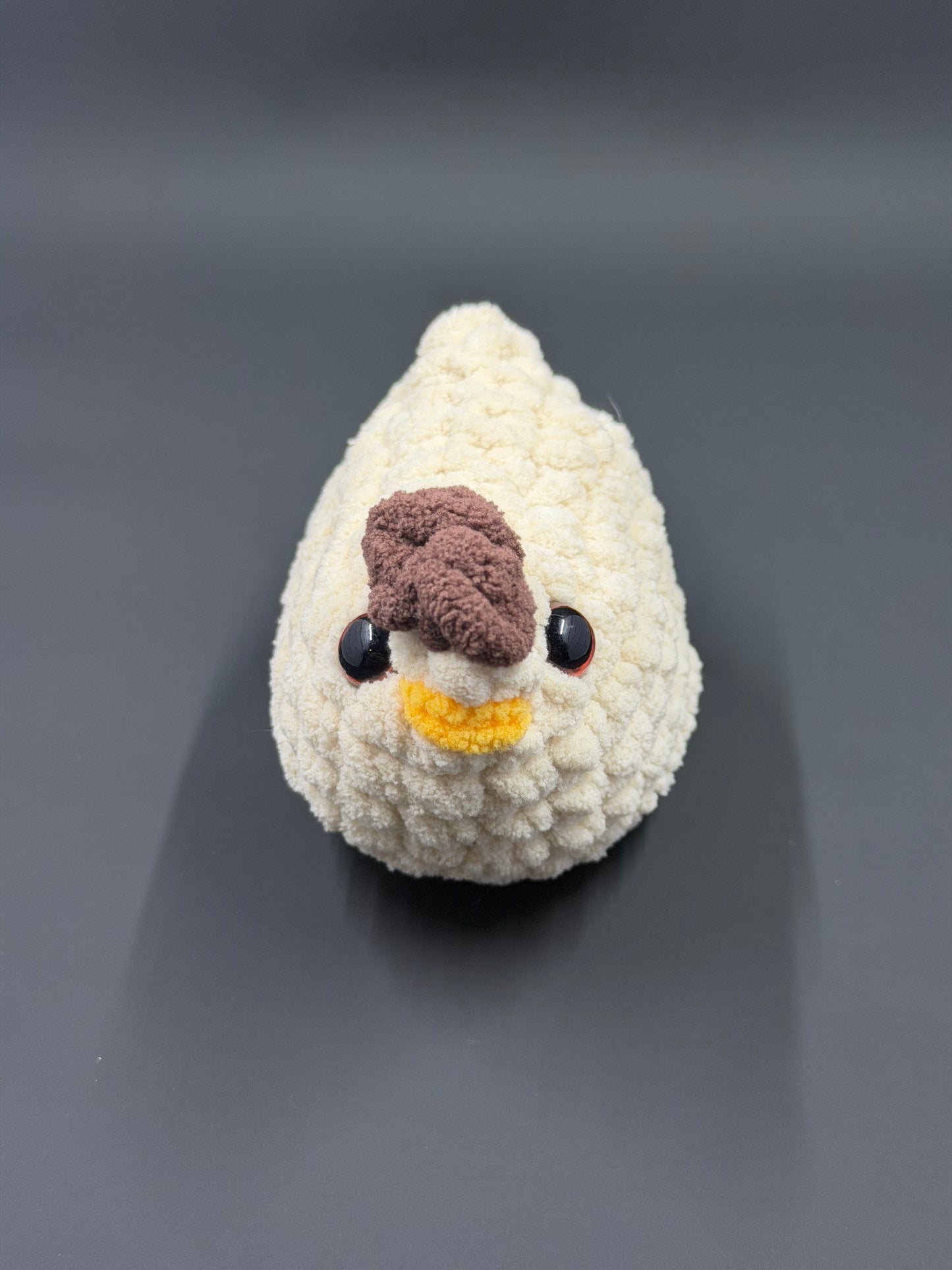 Crochet Mini Chicken Plushie | Handmade Amigurumi Chicken | Chunky Chenille Yarn Stuffed Animal | Cute Keychain or Plush Toy