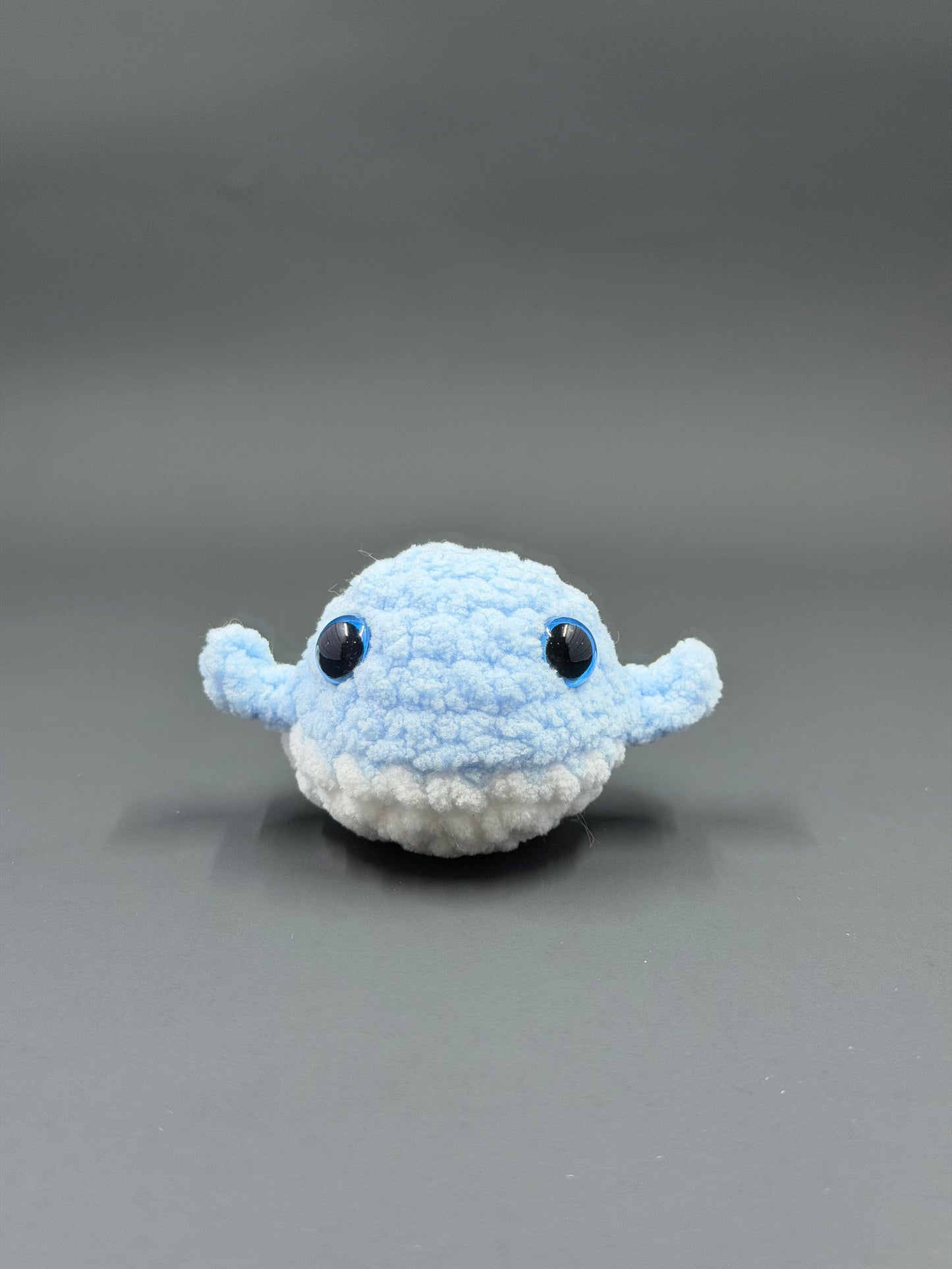 Crochet Whale Plushie | Handmade Amigurumi Whale | Chenille Stuffed Animal | Cute Ocean Keychain or Plush Toy | Mini Ocean Plush