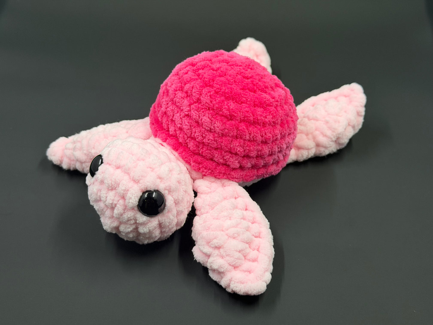 Crochet Sea Turtle Plushie | Handmade Amigurumi Turtle | Chunky Chenille Yarn Stuffed Animal | Cute Keychain or Plush Toy | Limited Batch