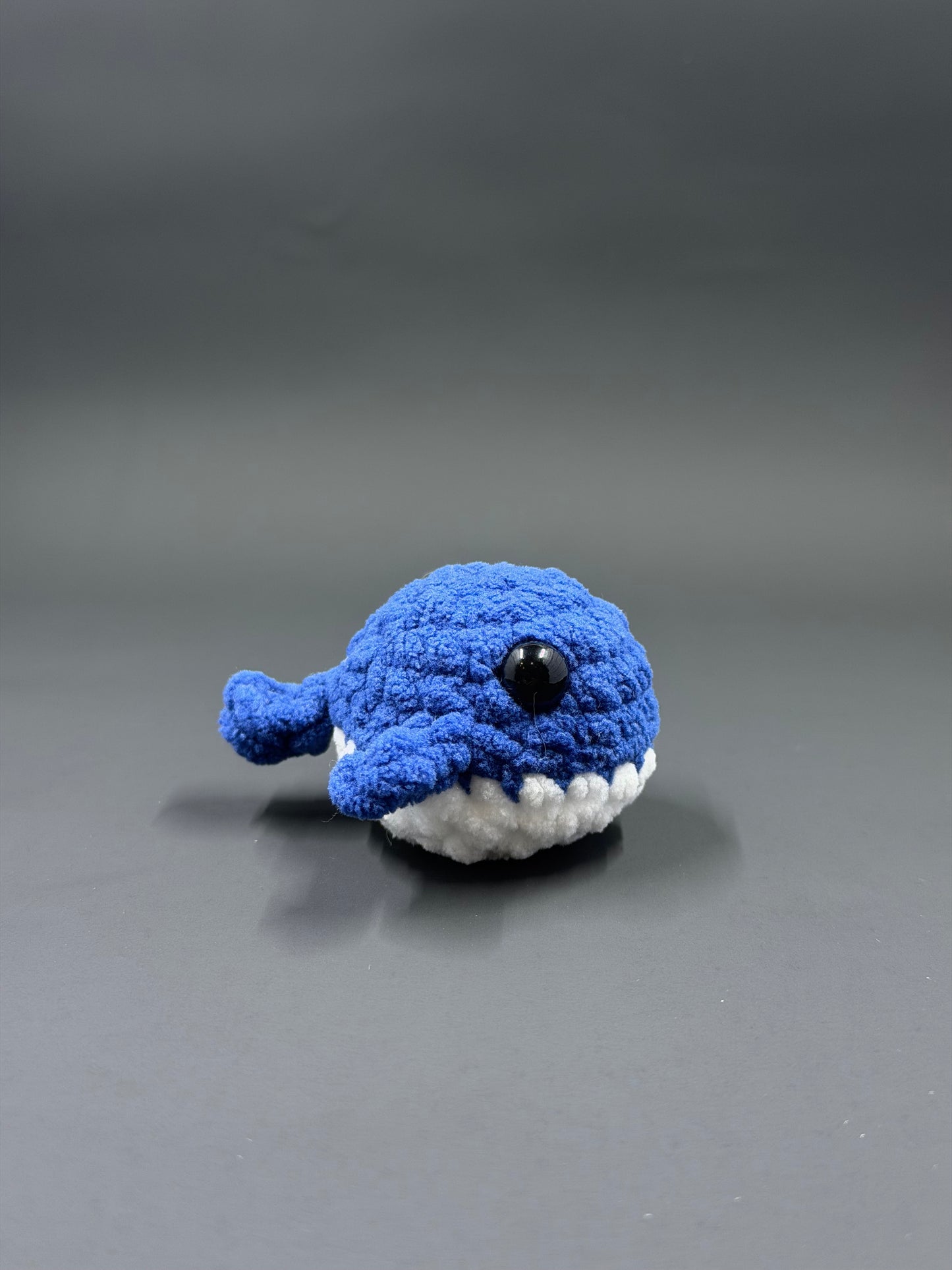 Crochet Whale Plushie | Handmade Amigurumi Whale | Chenille Stuffed Animal | Cute Ocean Keychain or Plush Toy | Mini Ocean Plush