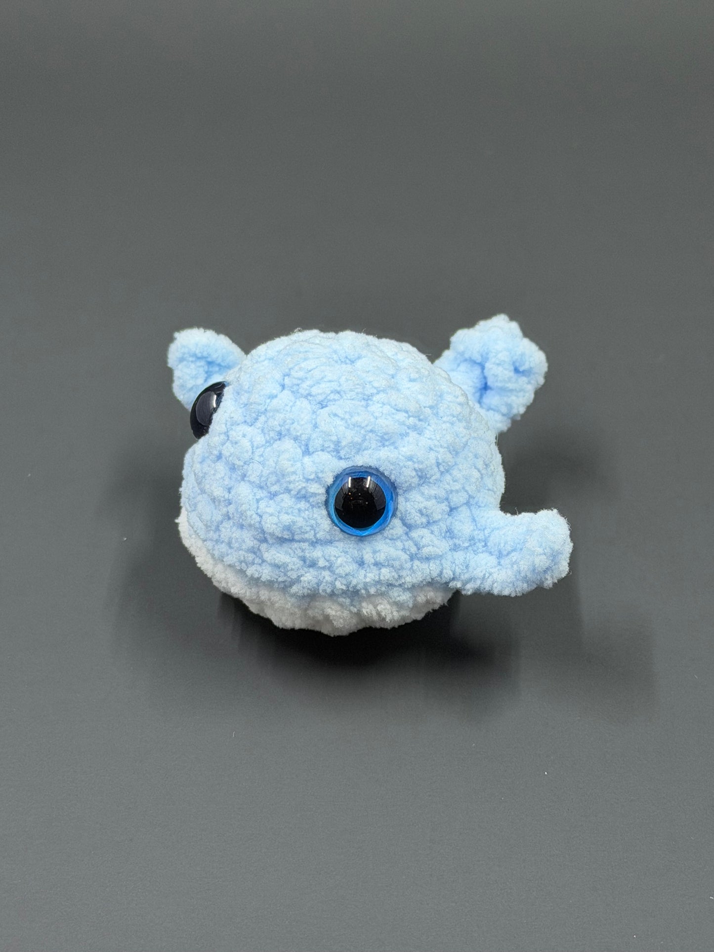 Crochet Whale Plushie | Handmade Amigurumi Whale | Chenille Stuffed Animal | Cute Ocean Keychain or Plush Toy | Mini Ocean Plush