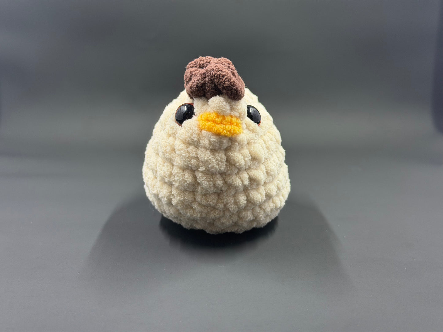 Crochet Mini Chicken Plushie | Handmade Amigurumi Chicken | Chunky Chenille Yarn Stuffed Animal | Cute Keychain or Plush Toy