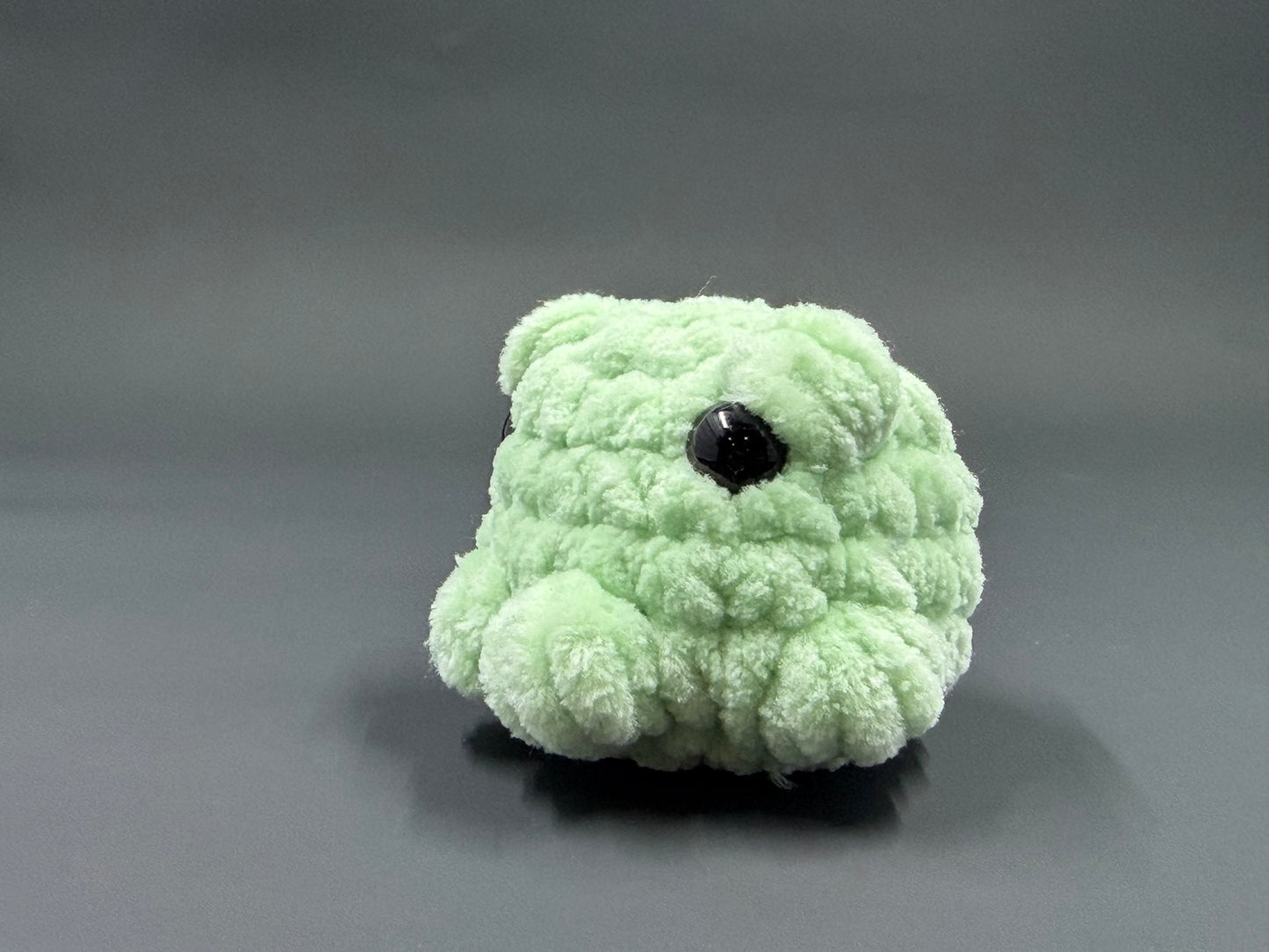 Garden Frog Trio | Handmade Amigurumi Frog Plush | Chunky Chenille Stuffed Animal | Nature-Inspired Colors | Bag Charm or Plush Toy