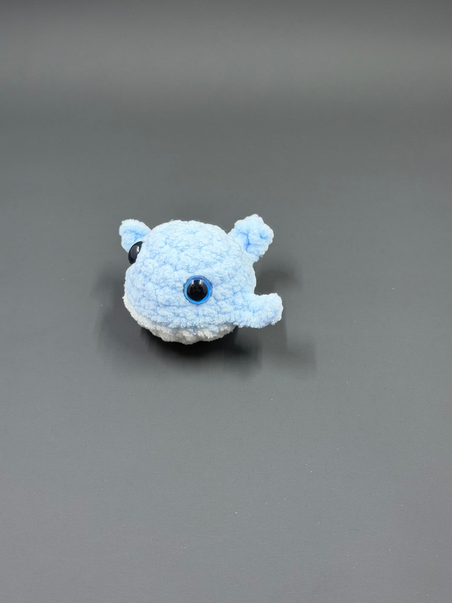 Crochet Whale Plushie | Handmade Amigurumi Whale | Chenille Stuffed Animal | Cute Ocean Keychain or Plush Toy | Mini Ocean Plush