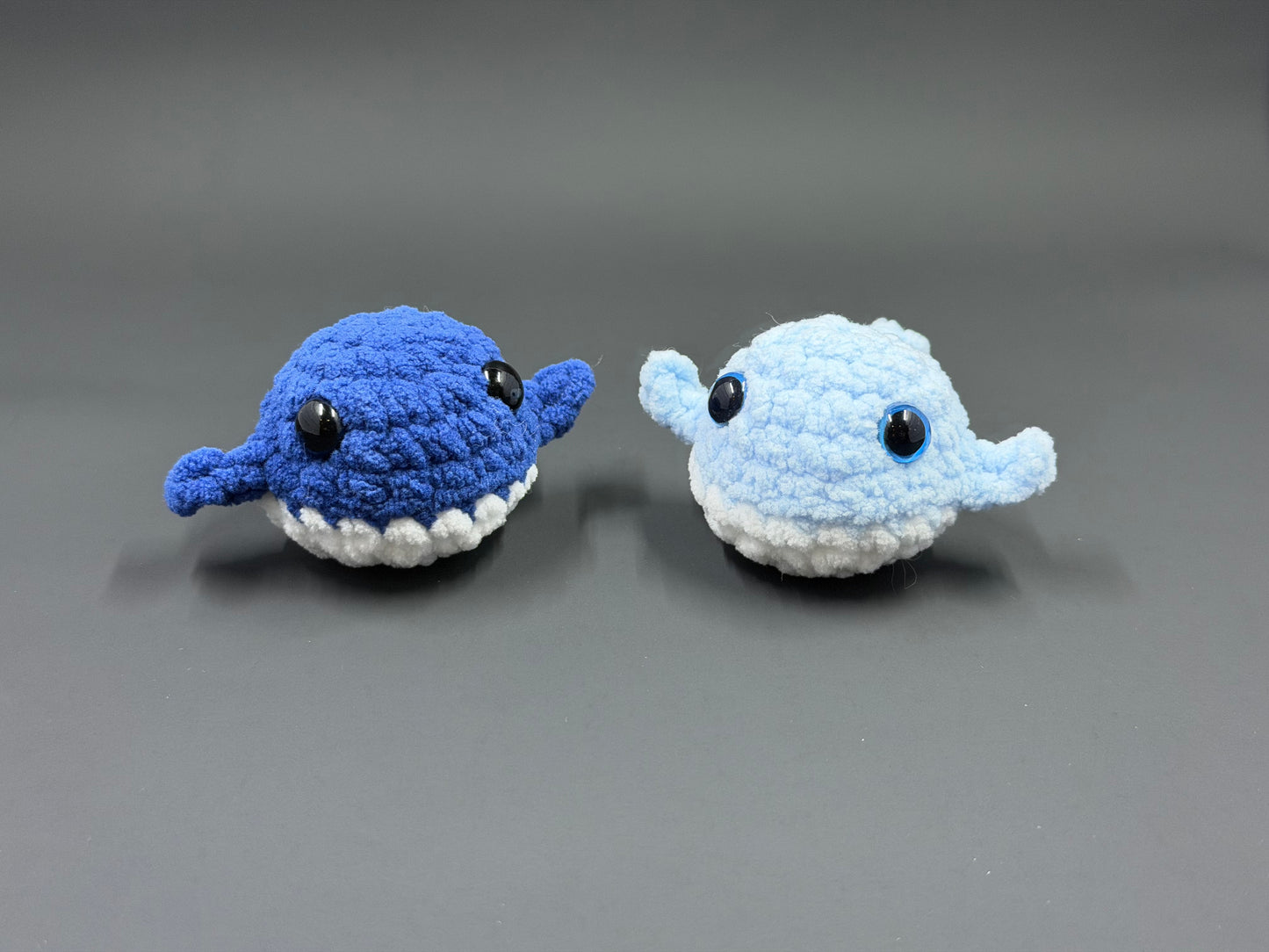 Crochet Whale Plushie | Handmade Amigurumi Whale | Chenille Stuffed Animal | Cute Ocean Keychain or Plush Toy | Mini Ocean Plush