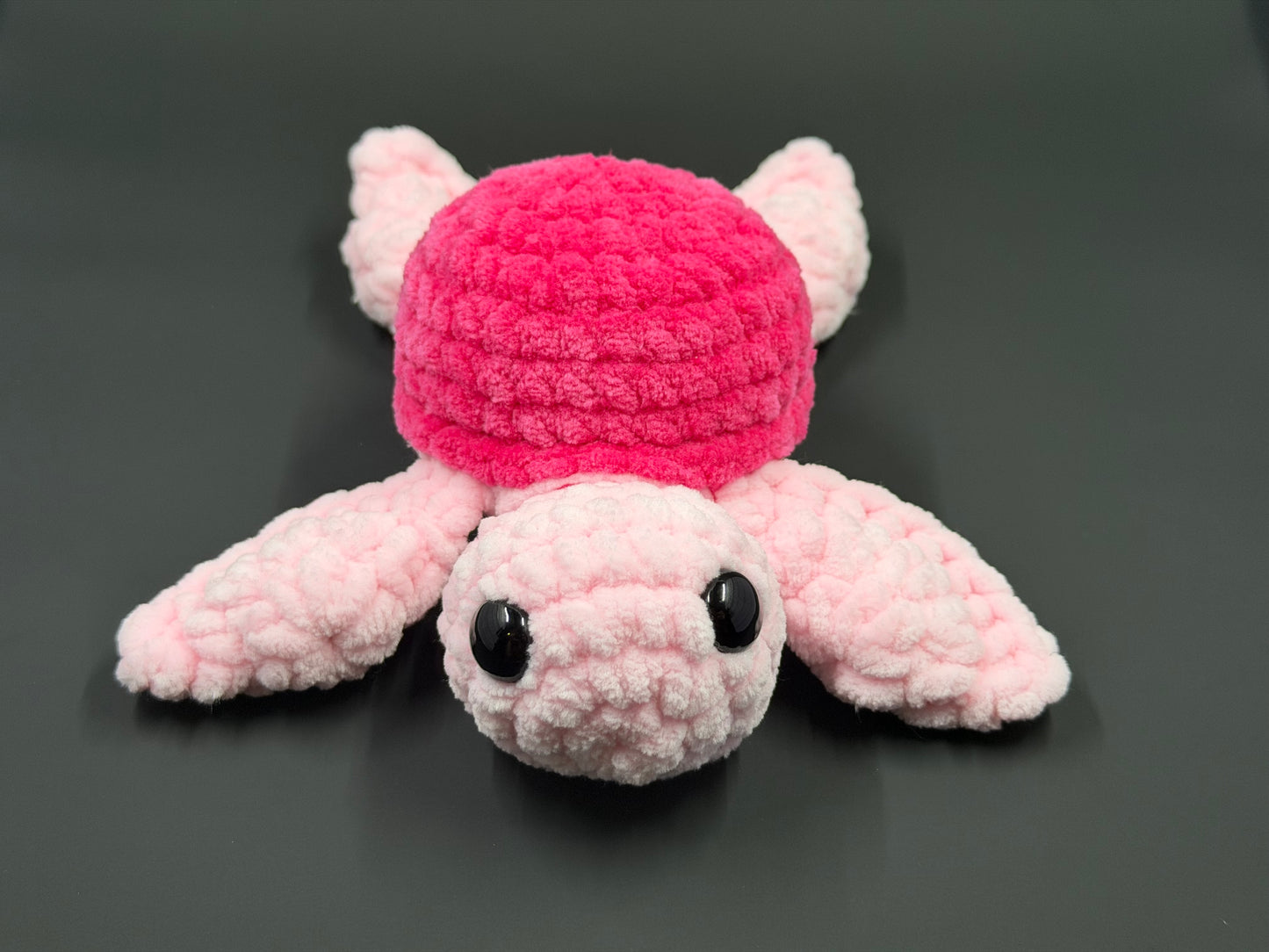 Crochet Sea Turtle Plushie | Handmade Amigurumi Turtle | Chunky Chenille Yarn Stuffed Animal | Cute Keychain or Plush Toy | Limited Batch