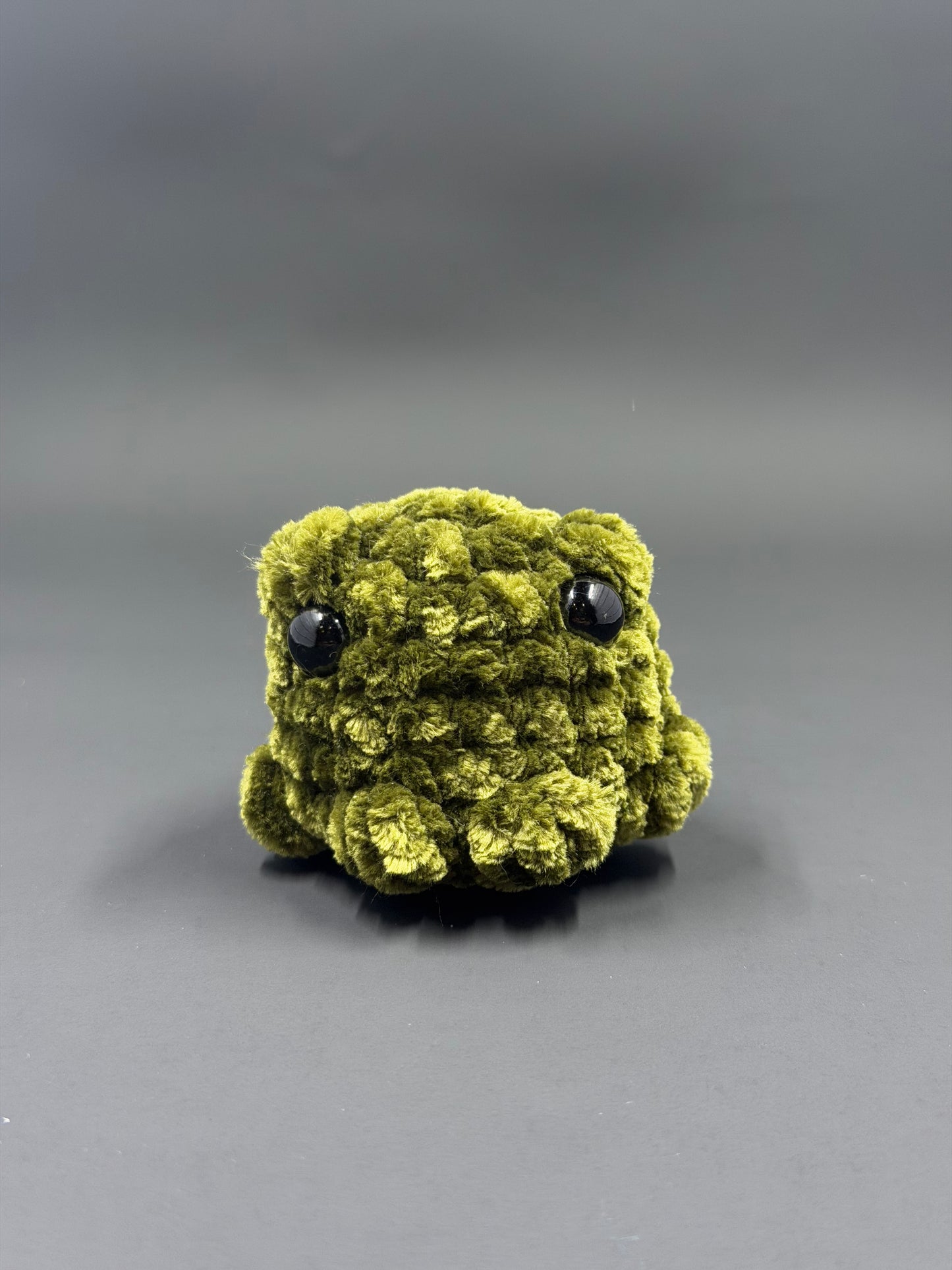 Garden Frog Trio | Handmade Amigurumi Frog Plush | Chunky Chenille Stuffed Animal | Nature-Inspired Colors | Bag Charm or Plush Toy