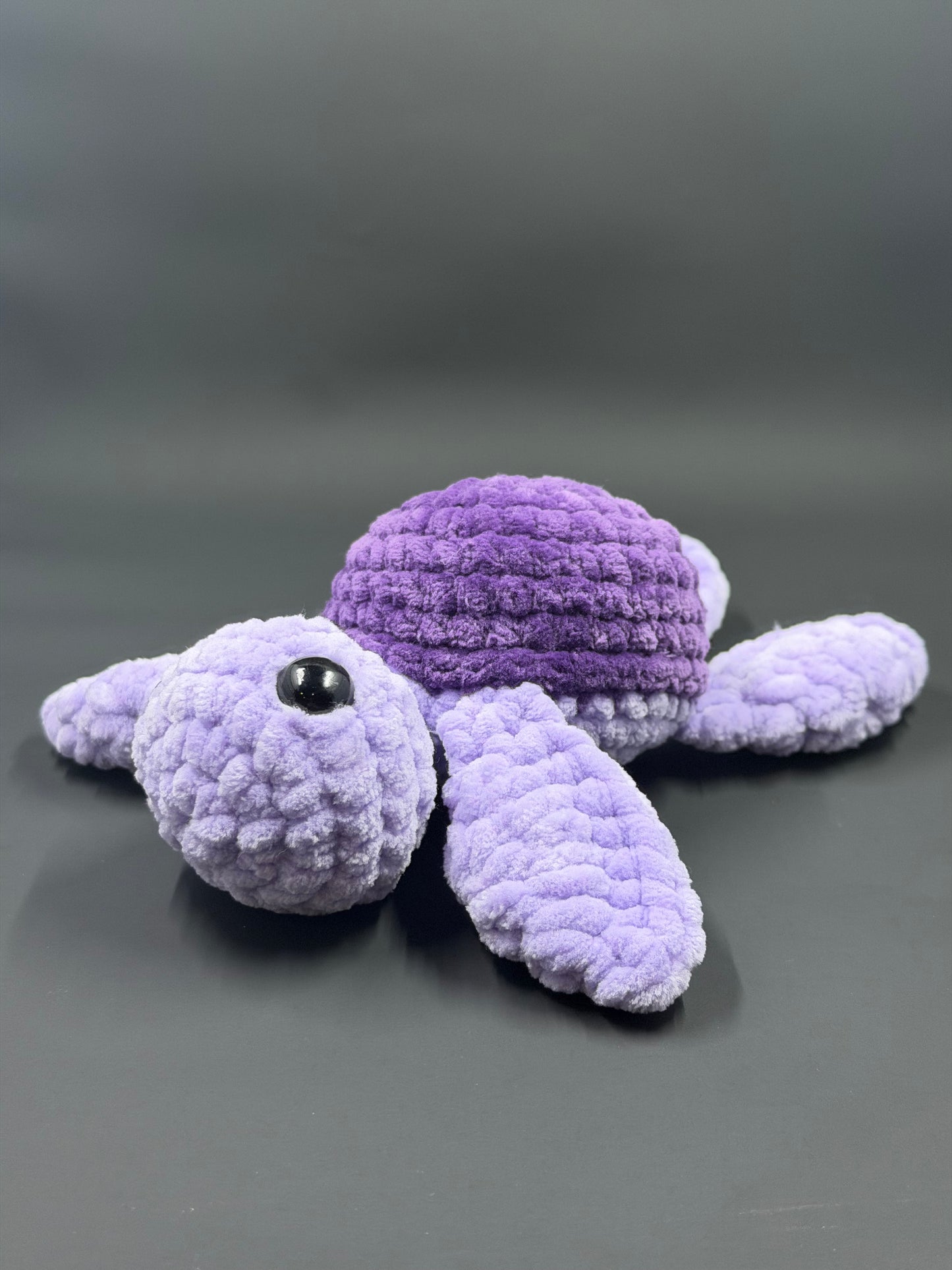 Crochet Sea Turtle Plushie | Handmade Amigurumi Turtle | Chunky Chenille Yarn Stuffed Animal | Cute Keychain or Plush Toy | Limited Batch