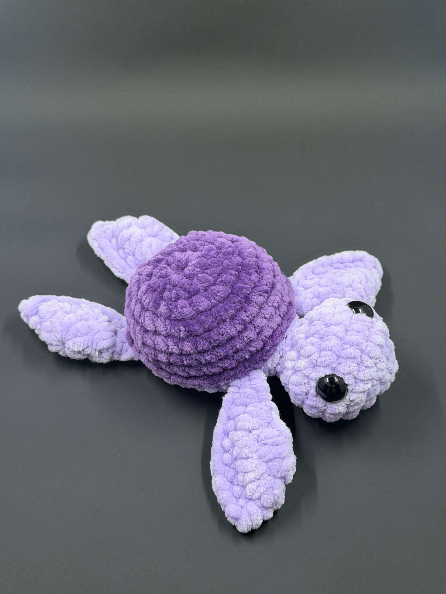 Crochet Sea Turtle Plushie | Handmade Amigurumi Turtle | Chunky Chenille Yarn Stuffed Animal | Cute Keychain or Plush Toy | Limited Batch