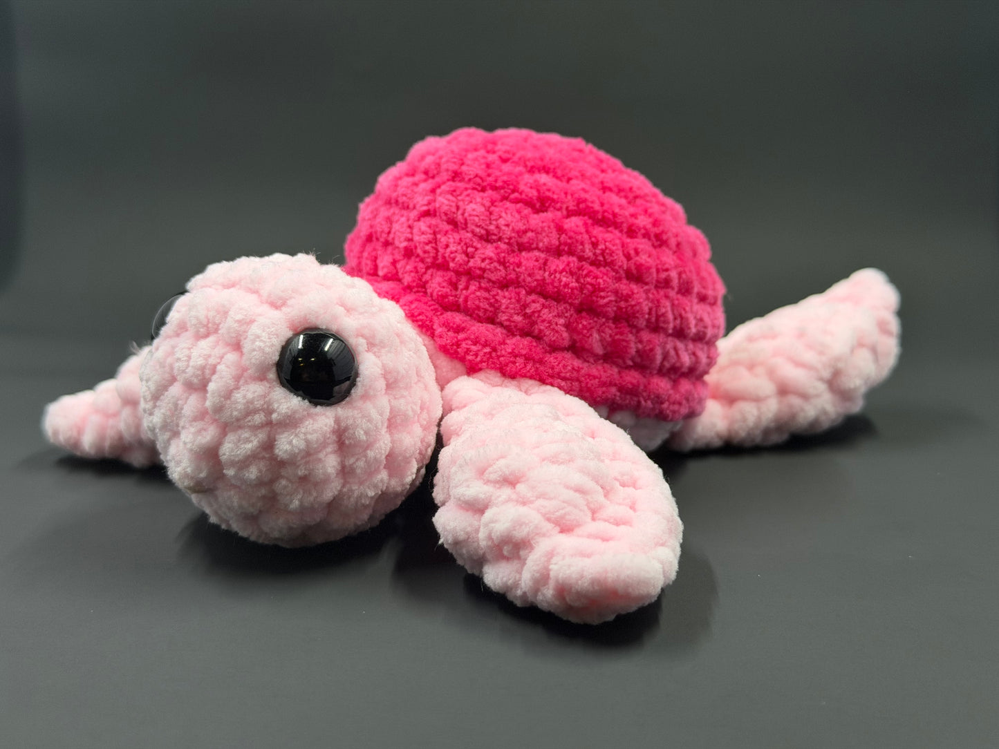 Crochet Sea Turtle Plushie | Handmade Amigurumi Turtle | Chunky Chenille Yarn Stuffed Animal | Cute Keychain or Plush Toy | Limited Batch