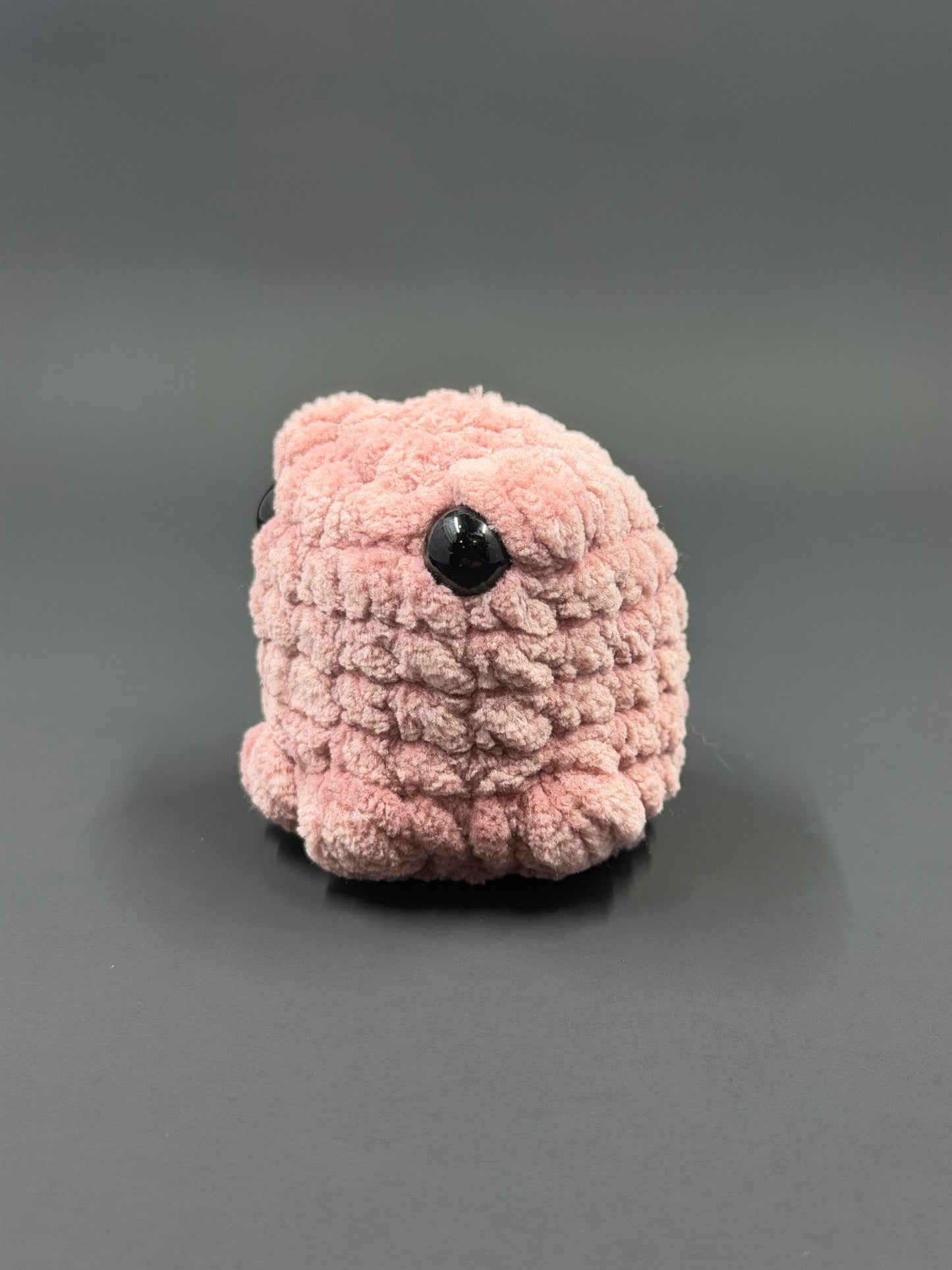 Plush Frog Buddy | Handmade Amigurumi Frog | Chunky Chenille Stuffed Animal | Cute Desk Buddy or Bag Charm