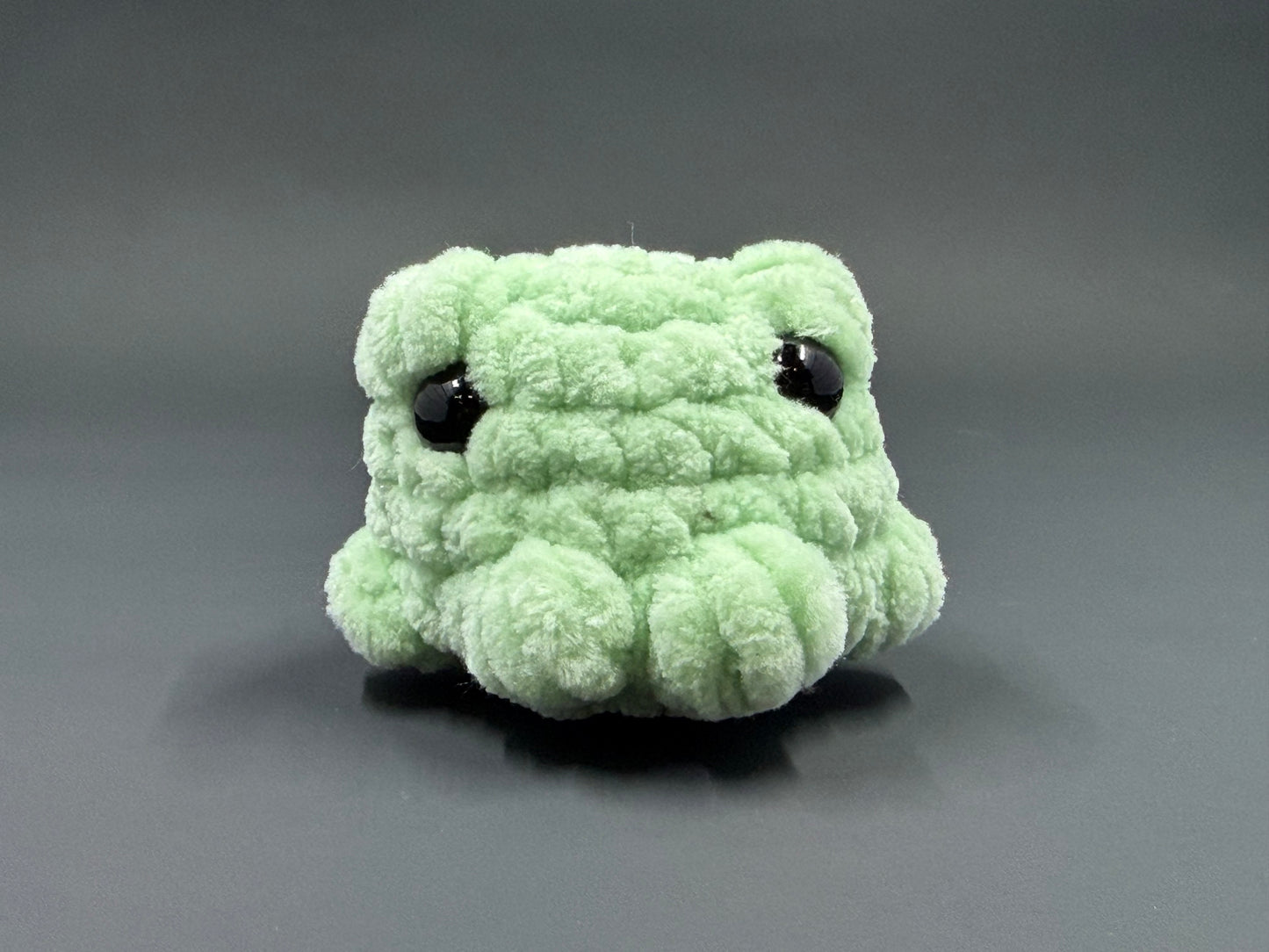 Garden Frog Trio | Handmade Amigurumi Frog Plush | Chunky Chenille Stuffed Animal | Nature-Inspired Colors | Bag Charm or Plush Toy