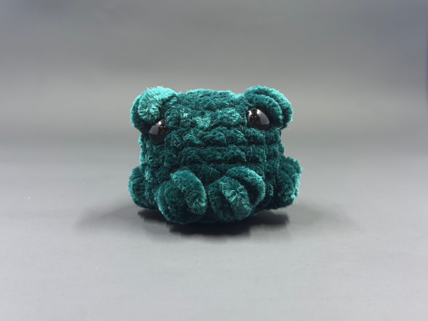 Garden Frog Trio | Handmade Amigurumi Frog Plush | Chunky Chenille Stuffed Animal | Nature-Inspired Colors | Bag Charm or Plush Toy