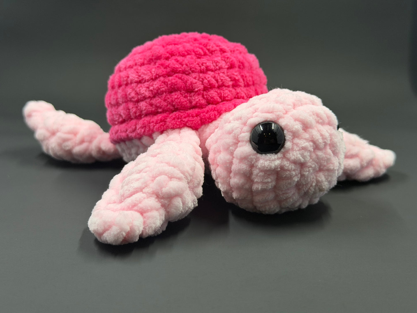 Crochet Sea Turtle Plushie | Handmade Amigurumi Turtle | Chunky Chenille Yarn Stuffed Animal | Cute Keychain or Plush Toy | Limited Batch