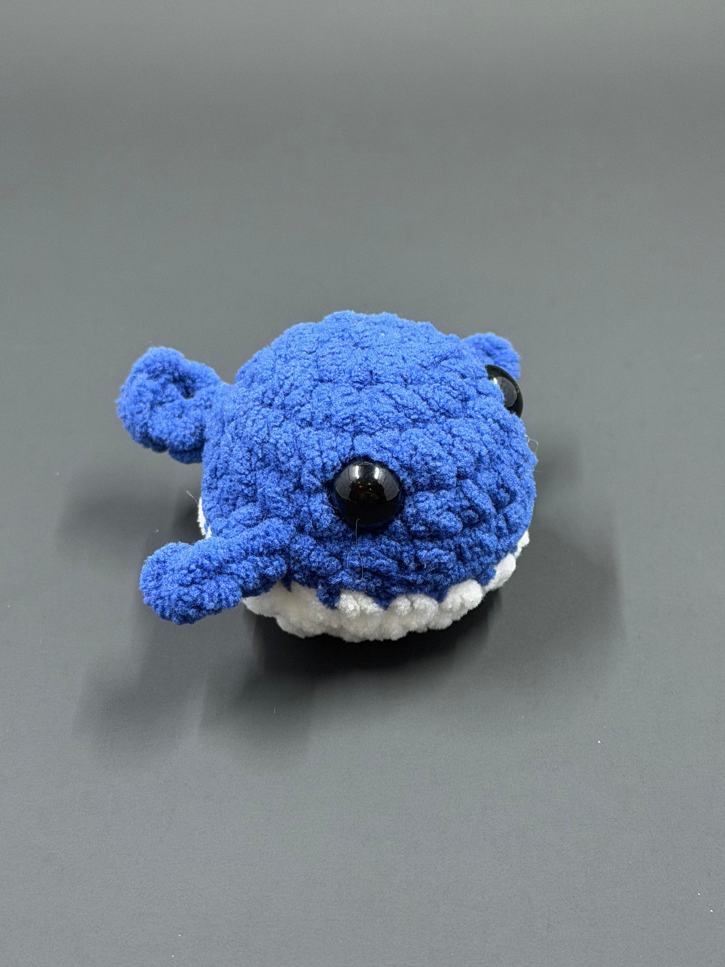 Crochet Whale Plushie | Handmade Amigurumi Whale | Chenille Stuffed Animal | Cute Ocean Keychain or Plush Toy | Mini Ocean Plush
