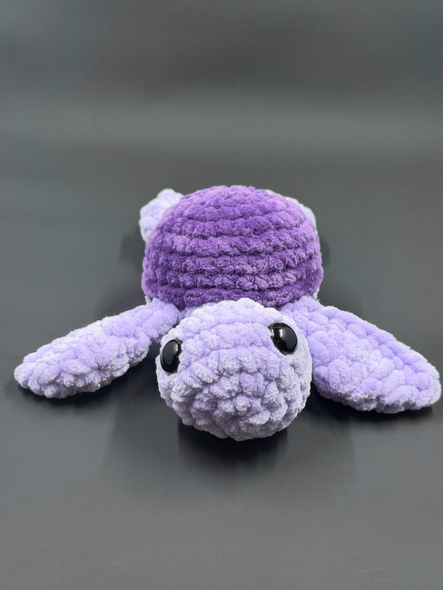 Crochet Sea Turtle Plushie | Handmade Amigurumi Turtle | Chunky Chenille Yarn Stuffed Animal | Cute Keychain or Plush Toy | Limited Batch