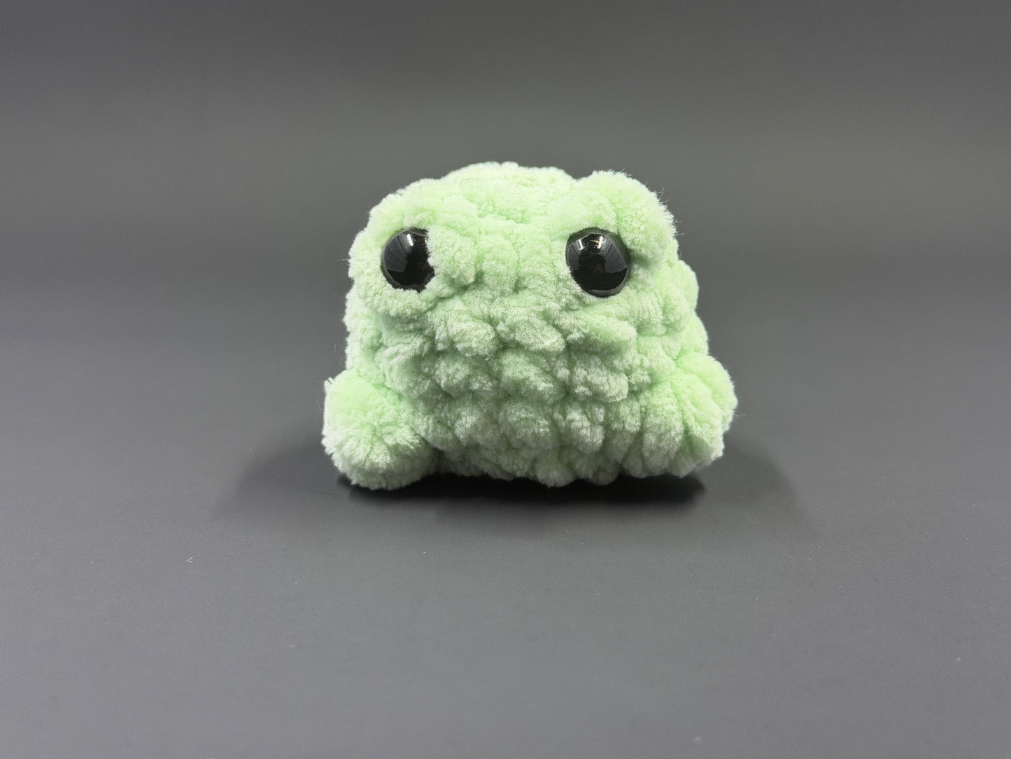 Berry & Mint Chenille Frog Keychain | Handmade Amigurumi Frog Plush | Chunky Chenille Yarn Stuffed Animal | Cute Pocket-Sized Frog Charm